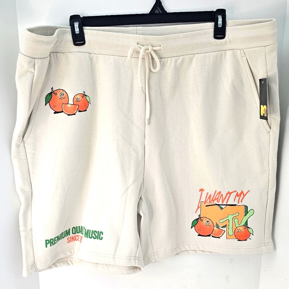 Mens 3XL (48-50) MTV Jogger Fleece Shorts
